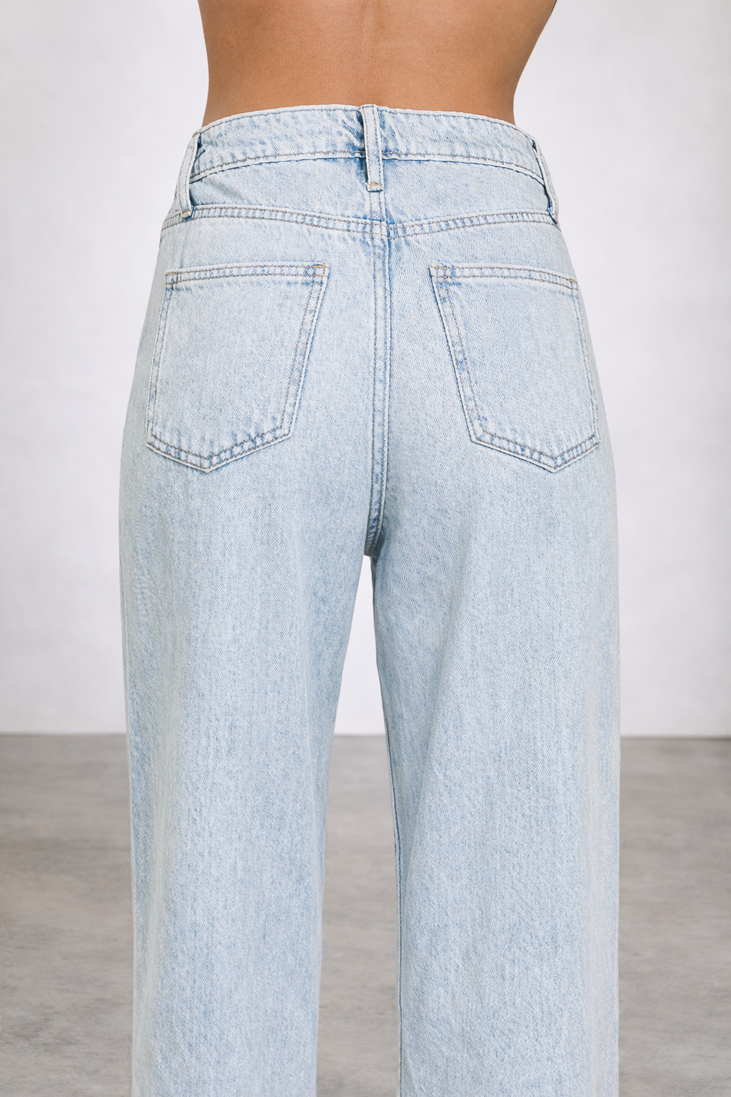 The Clean Slate Wide Leg Denim in Light Wash