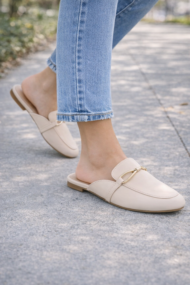 The Effortless Cream Slip-On Flats