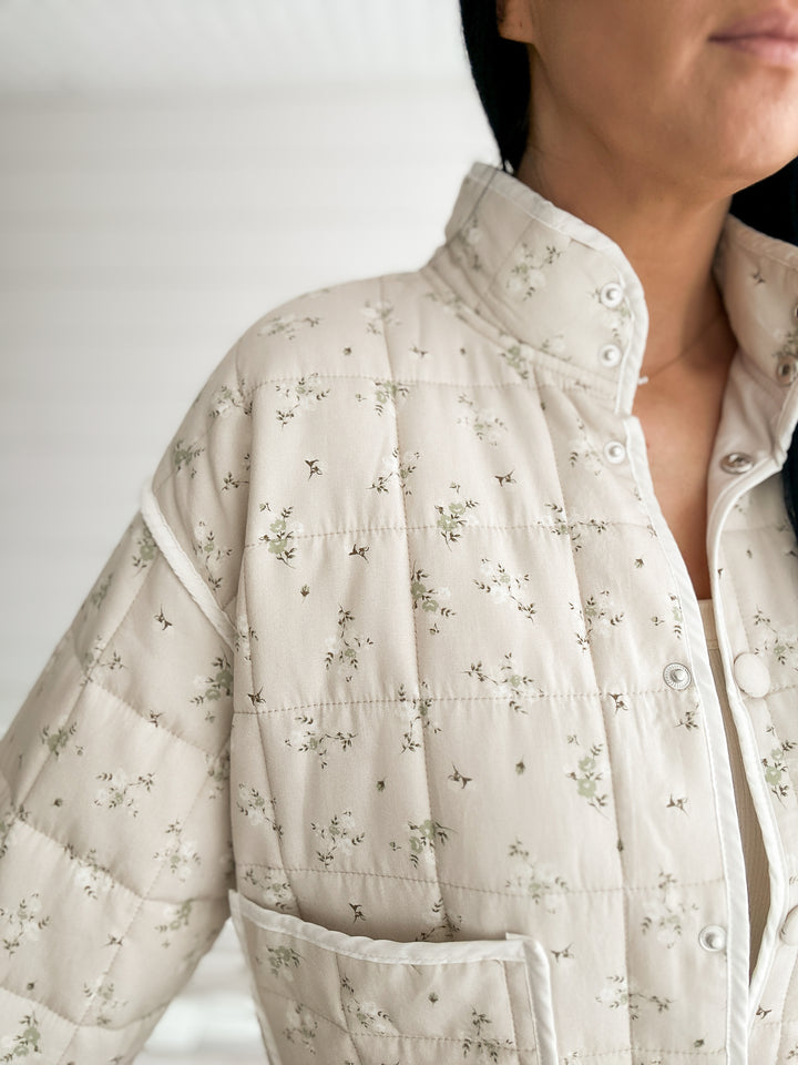 The Softest Little Floral Quilted Jacket