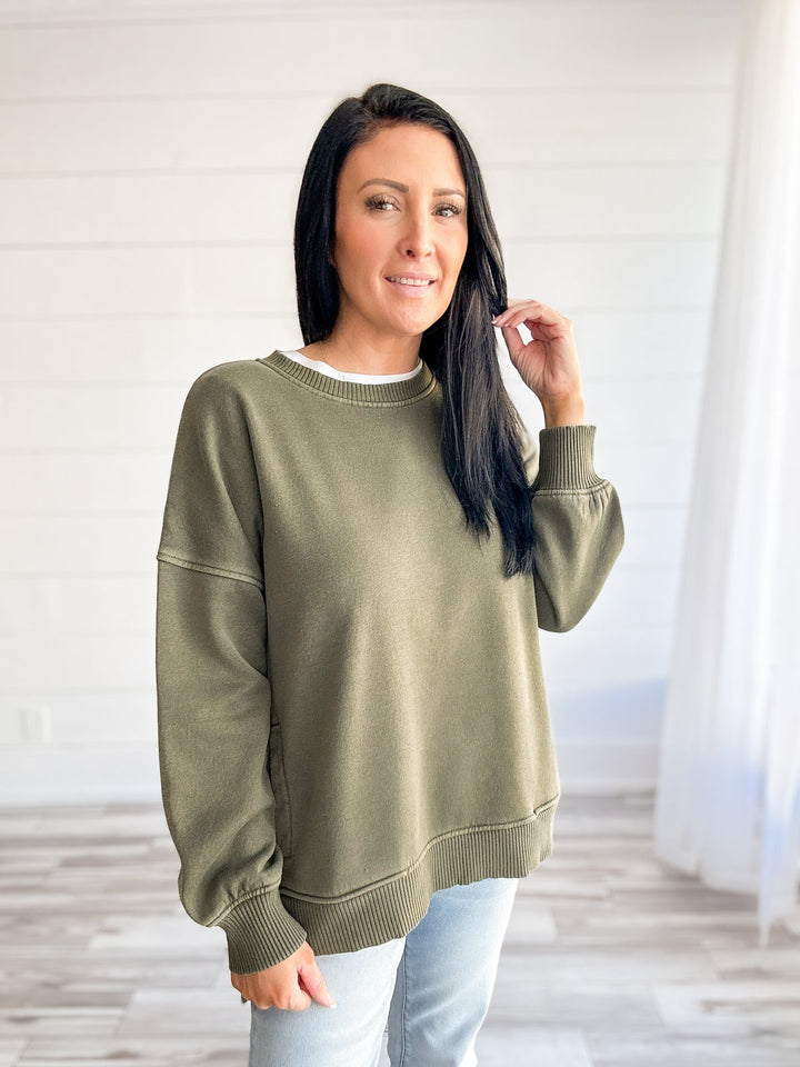 The Lived-In Olive Sweatshirt