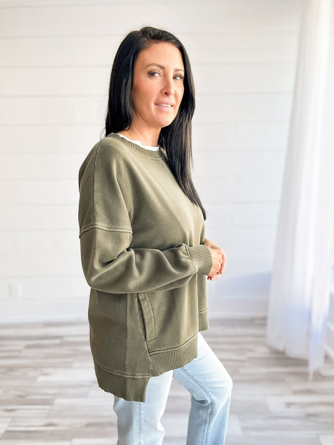 The Lived-In Olive Sweatshirt