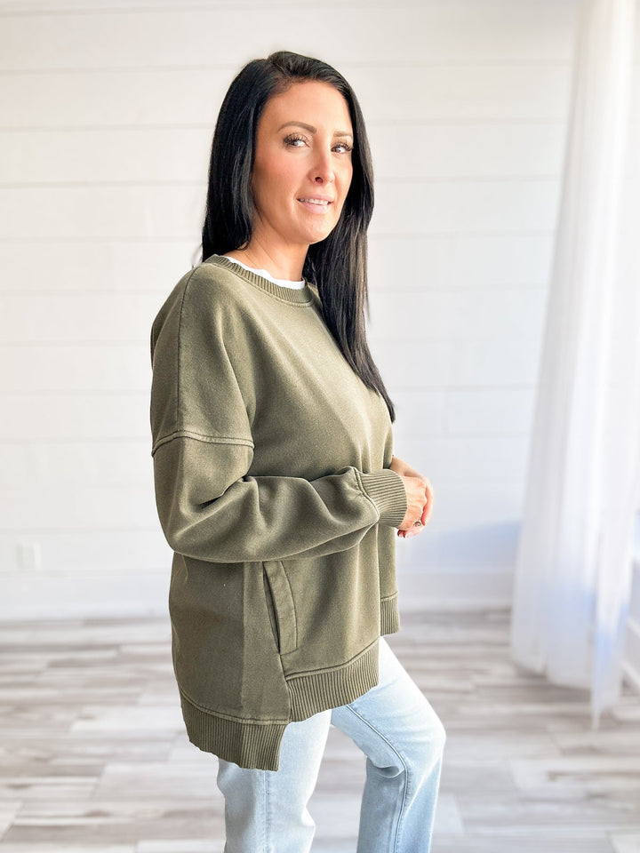 The Lived-In Olive Sweatshirt