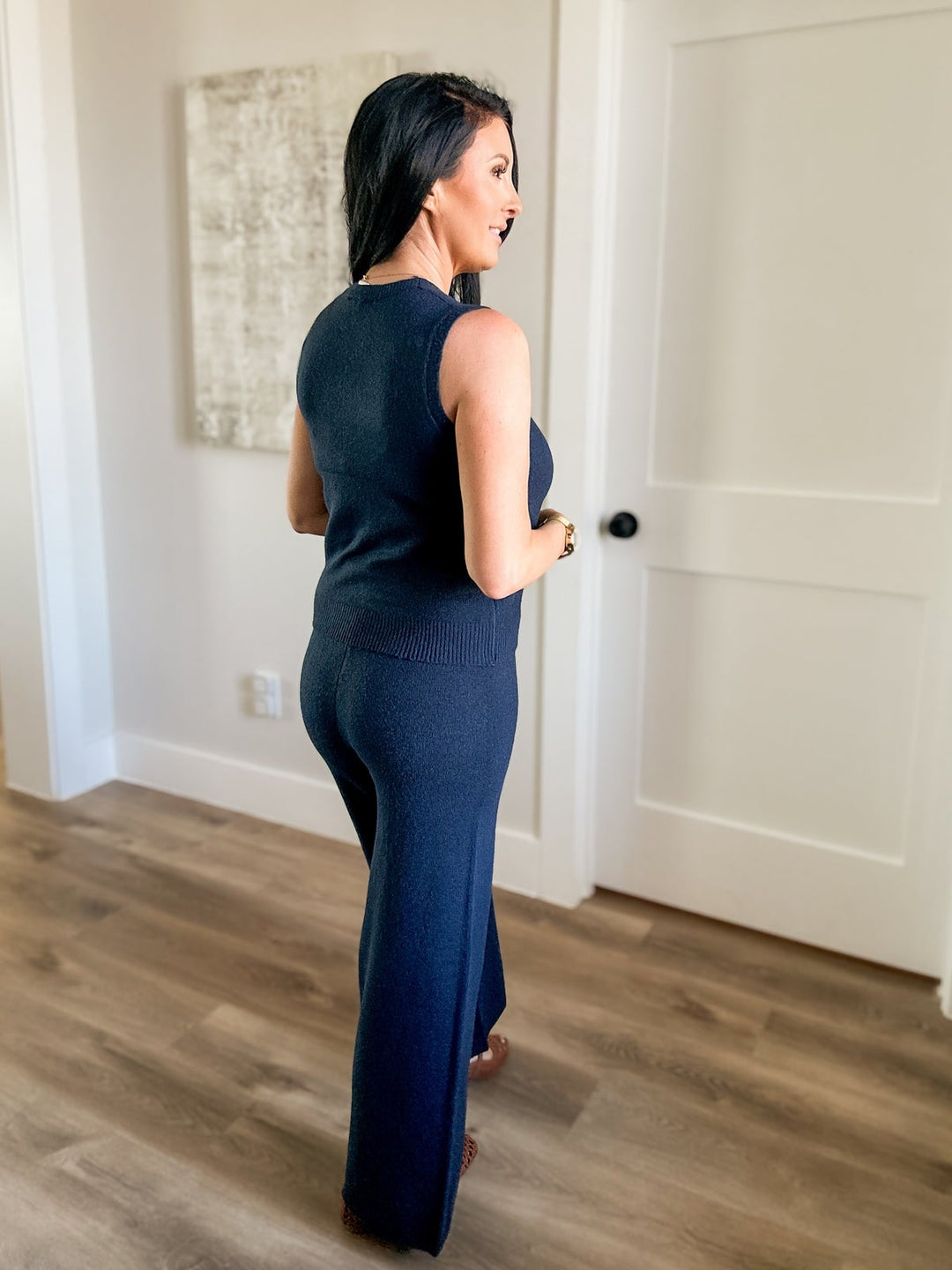 The Navy Nights Sweater Set