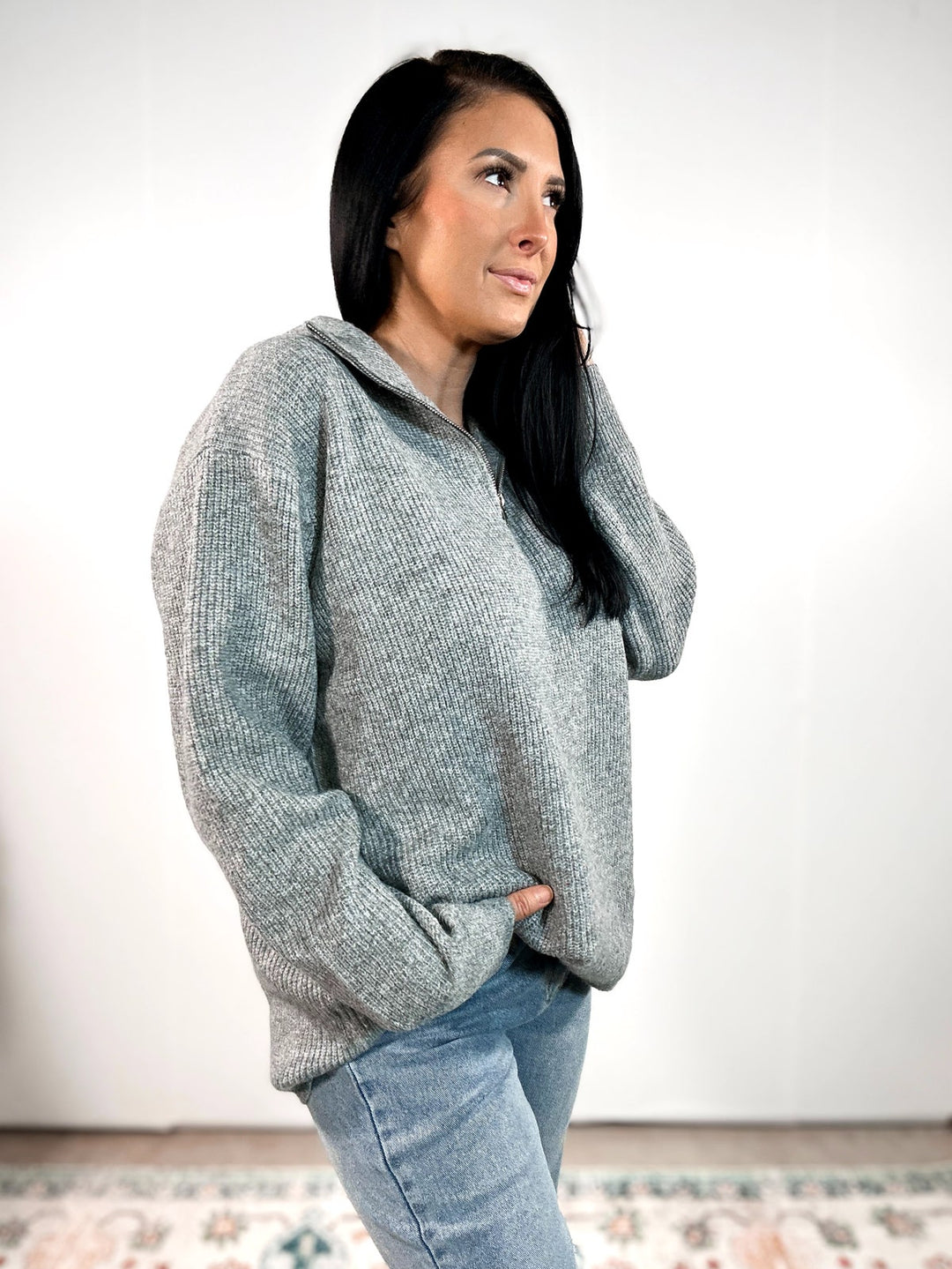 The Weekend Half-Zip Sweater