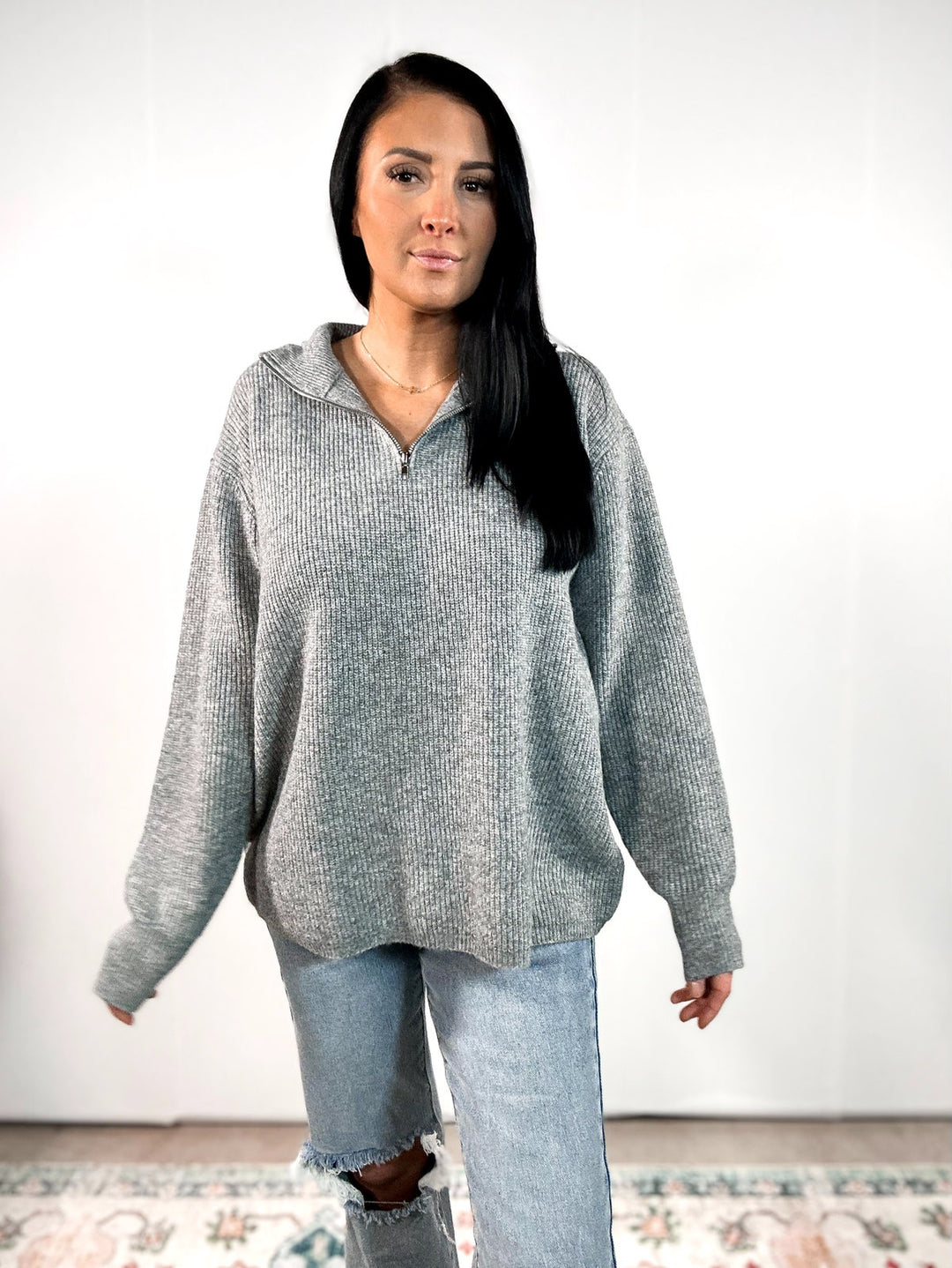 The Weekend Half-Zip Sweater