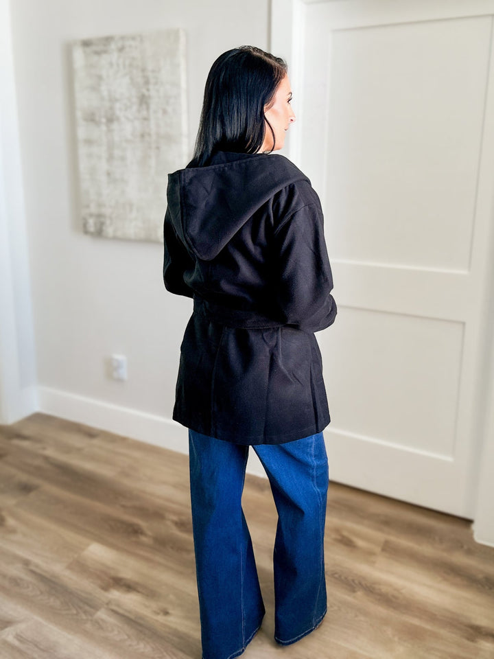 The Wrapped in Comfort Hooded Belted Coat