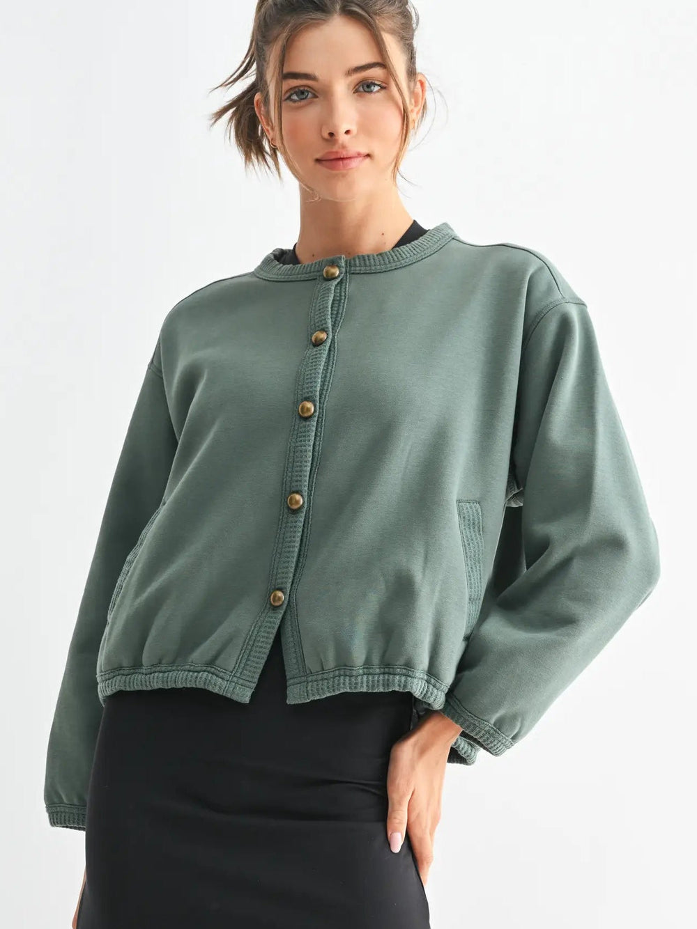 Cozy Sweatshirt Cardigan - Haven Grace Boutique