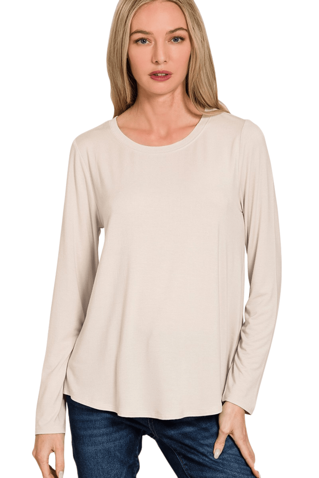 Flowy Long Sleeve Perfect Tee - Haven Grace Boutique