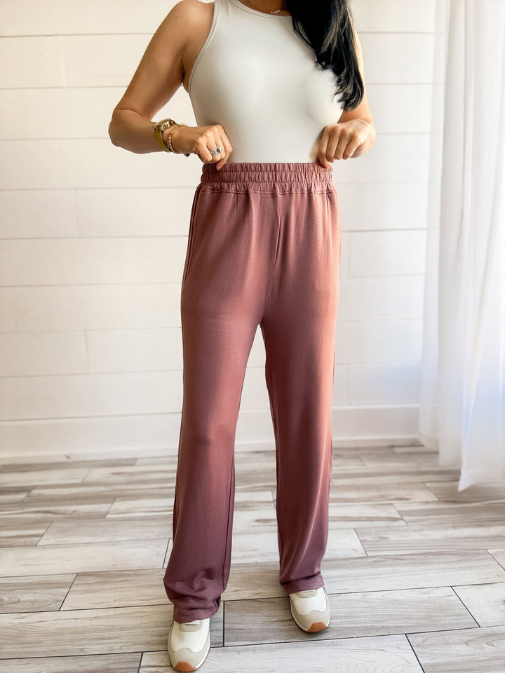 Rosewood Ease Pants - Haven Grace Boutique